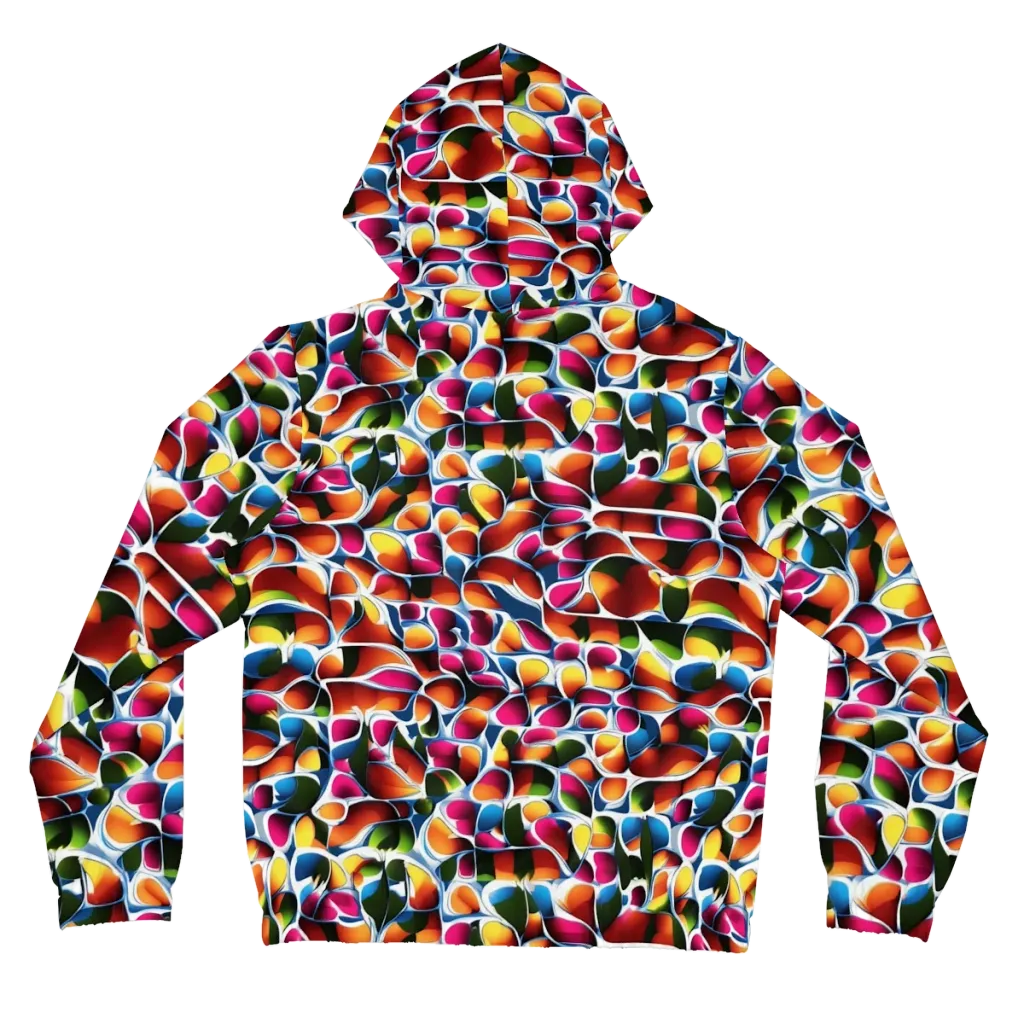Prism Puddle on Women's Full-Zip Hoodie — Back