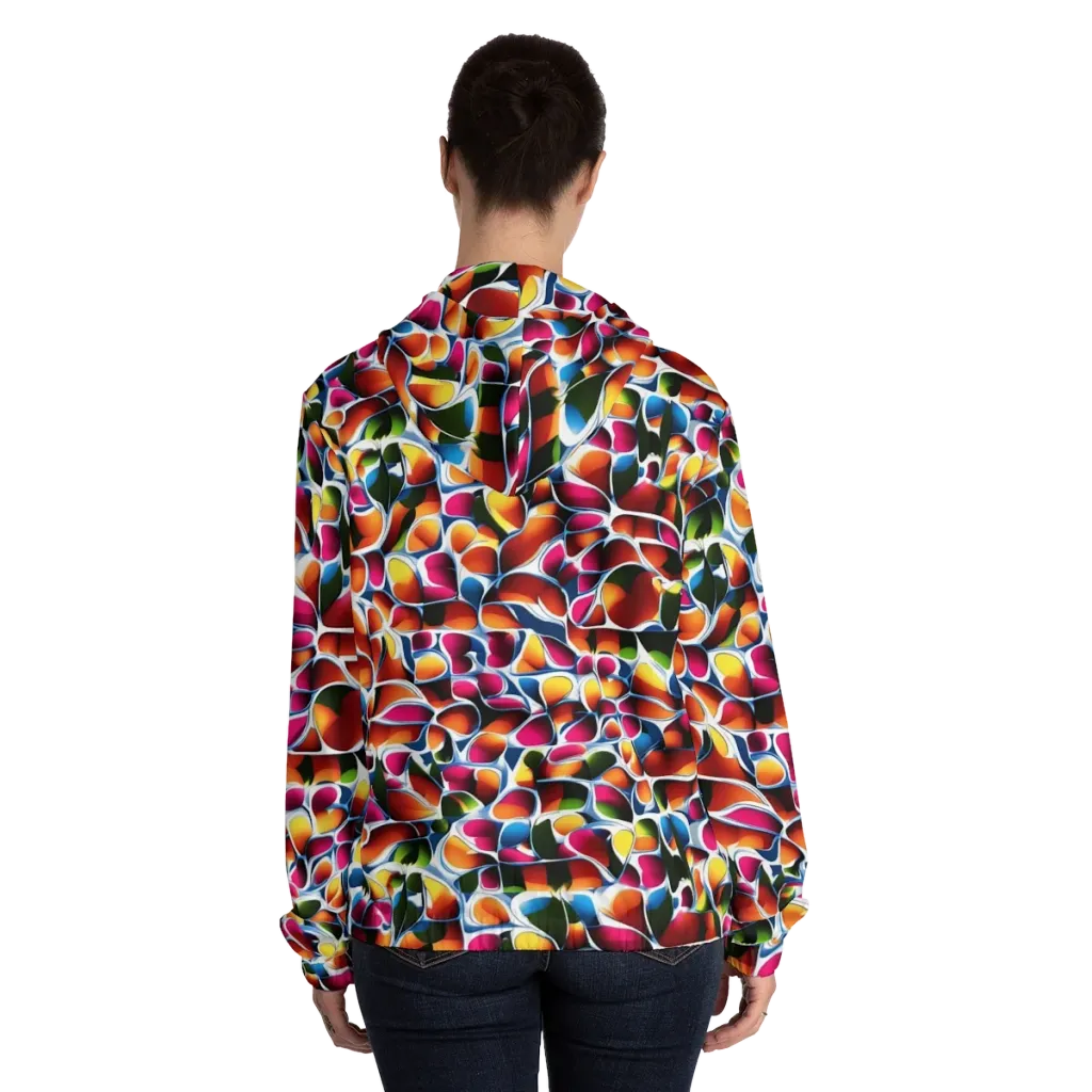 Prism Puddle on Women's Full-Zip Hoodie — Back On Person
