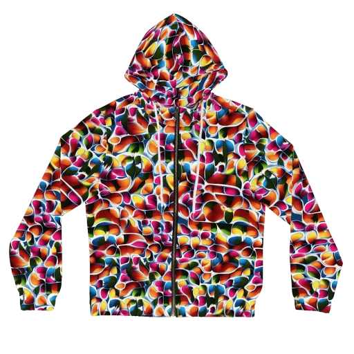 Prism Puddle on a Women's Full-Zip Hoodie