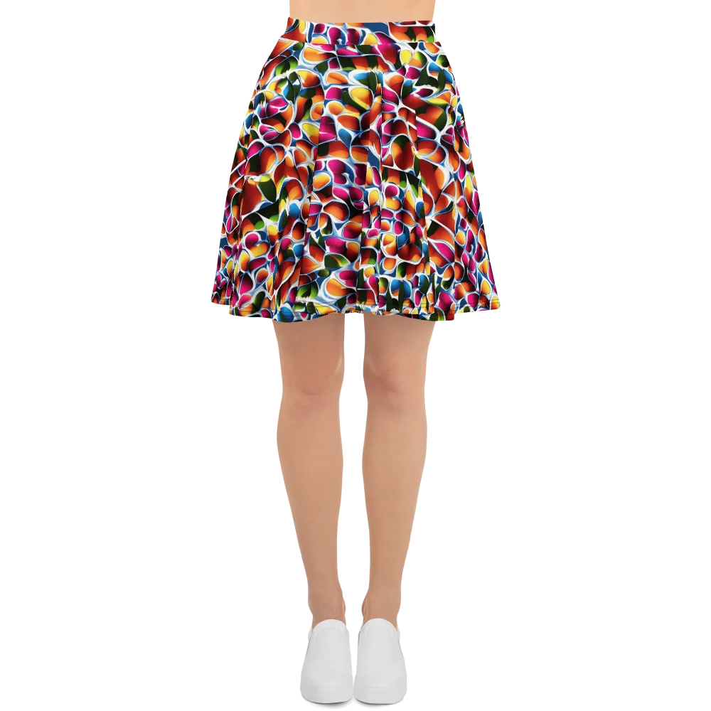 Prism Puddle on Skater Skirt — Front