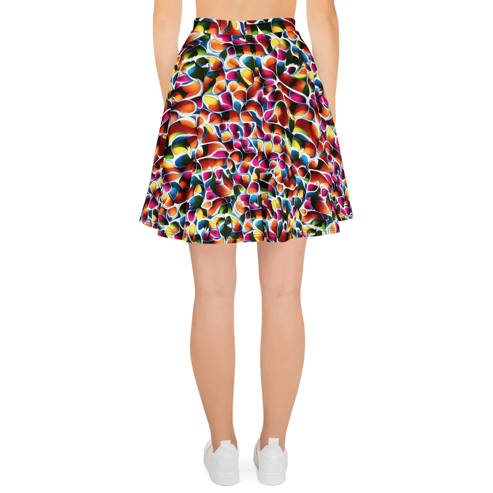 Prism Puddle on Skater Skirt — Back