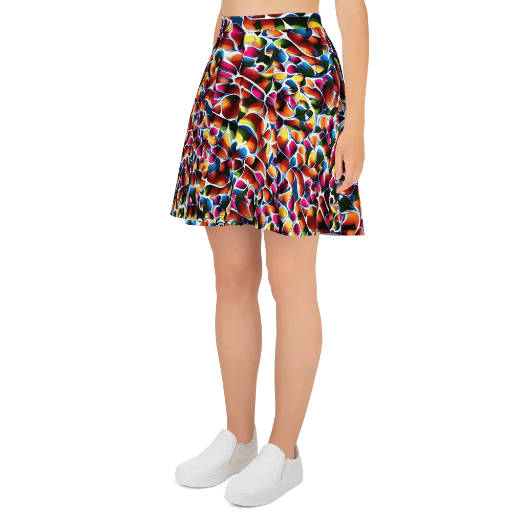 Prism Puddle on Skater Skirt — Left
