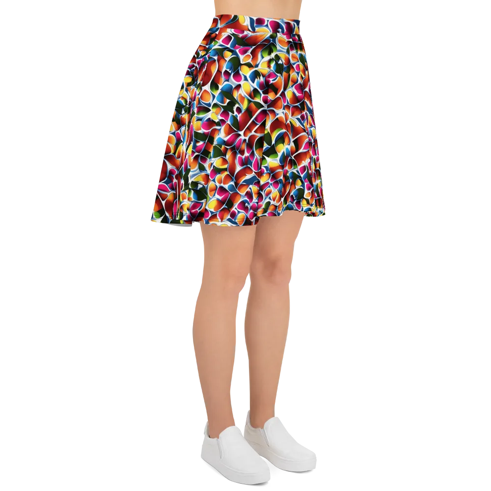 Prism Puddle on Skater Skirt — Right