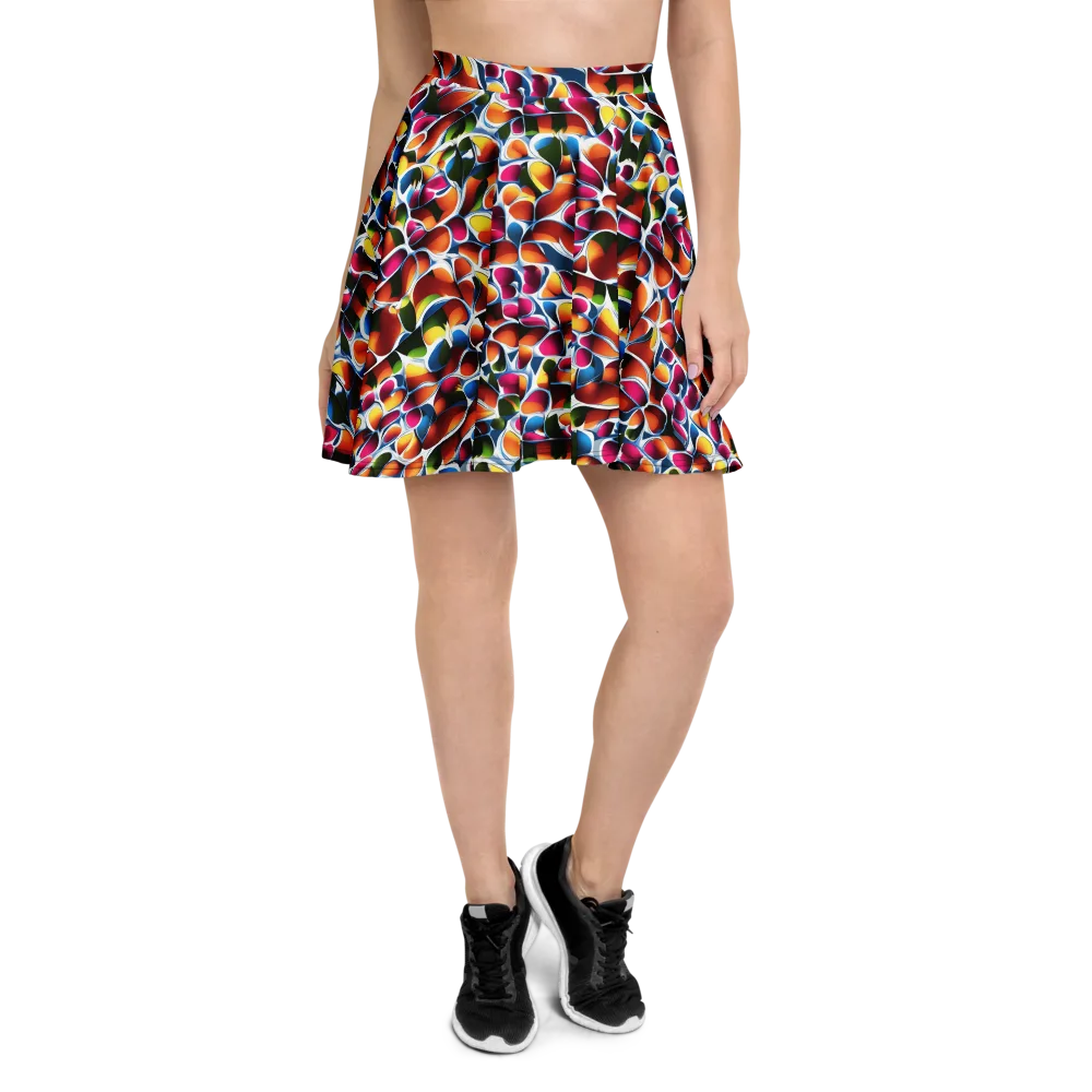 Prism Puddle on Skater Skirt — Front