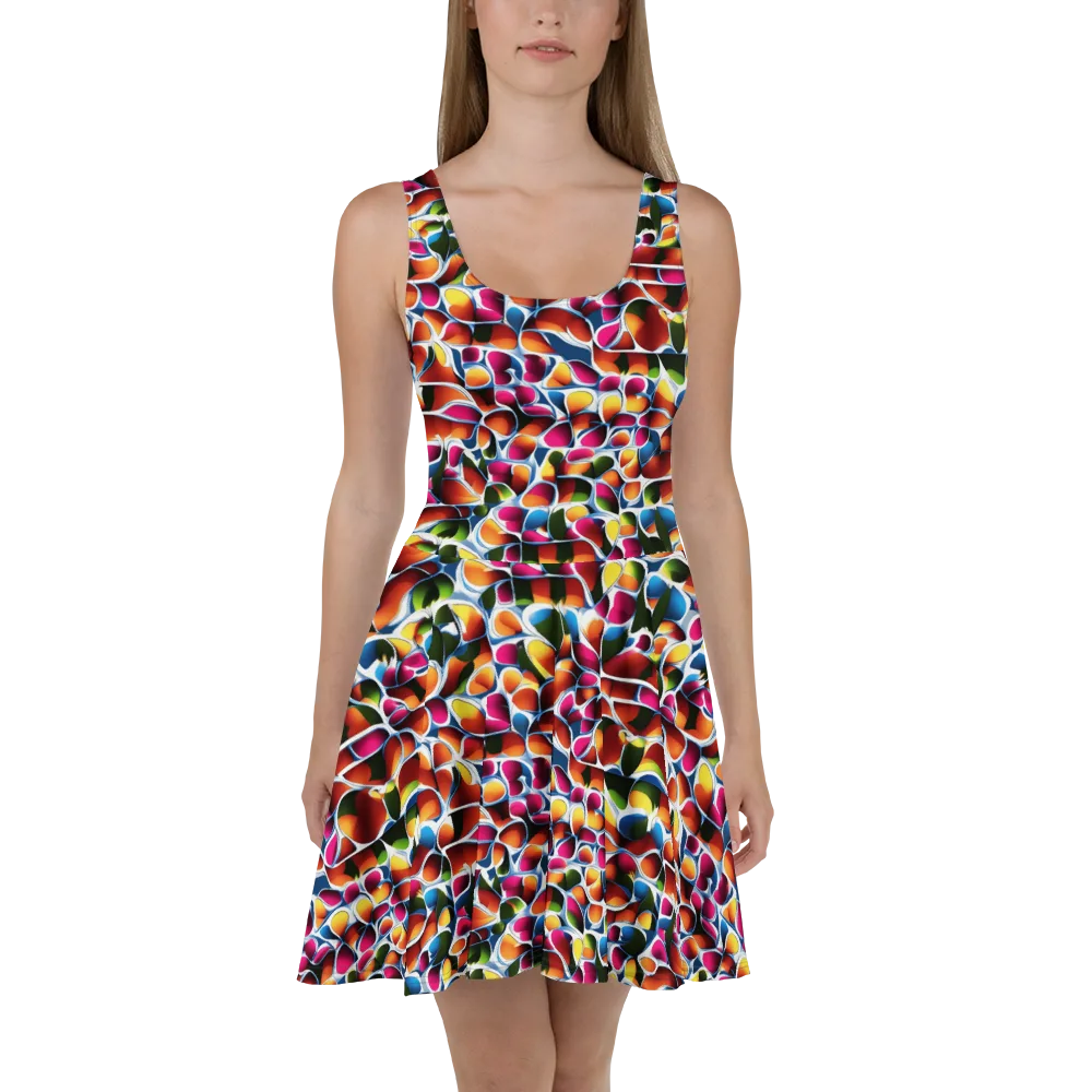 Prism Puddle on Skater Dress — Front