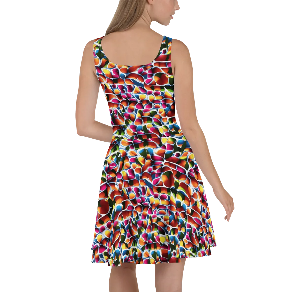 Prism Puddle on Skater Dress — Back