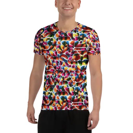 Prism Puddle on a Men's Athletic T-Shirt