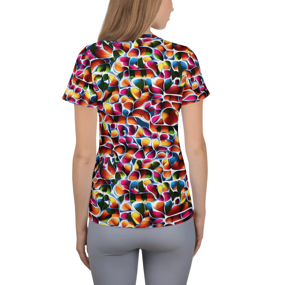 Prism Puddle on Women's Athletic T-Shirt — Back