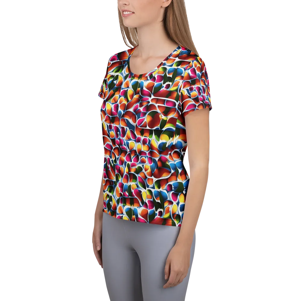 Prism Puddle on Women's Athletic T-Shirt — Left