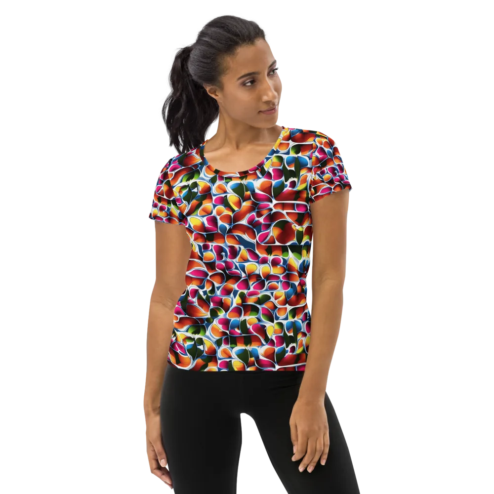 Prism Puddle on Women's Athletic T-Shirt — Front
