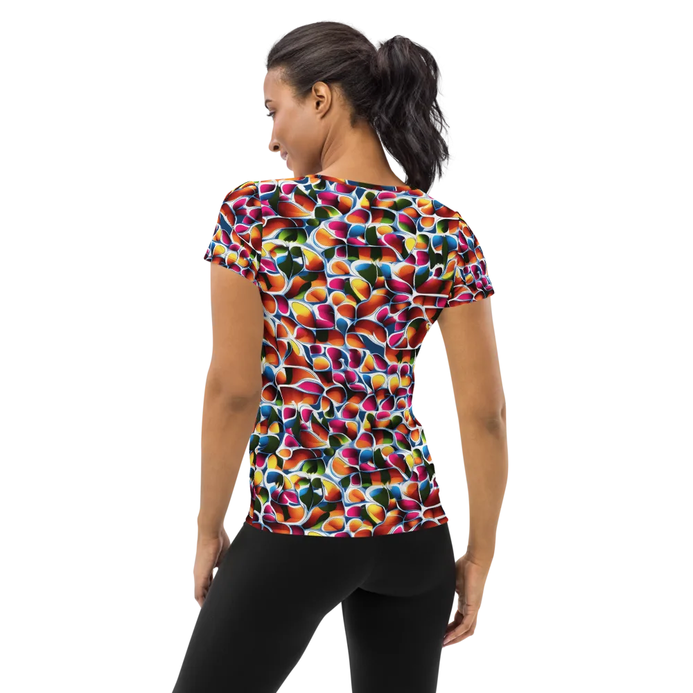 Prism Puddle on Women's Athletic T-Shirt — Back