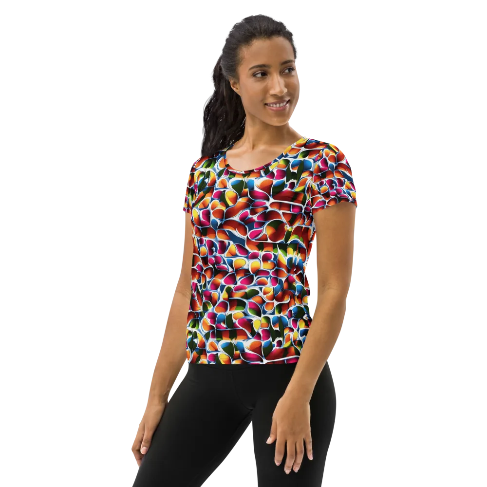 Prism Puddle on Women's Athletic T-Shirt — Left