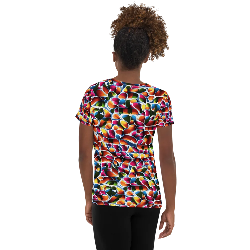 Prism Puddle on Women's Athletic T-Shirt — Back