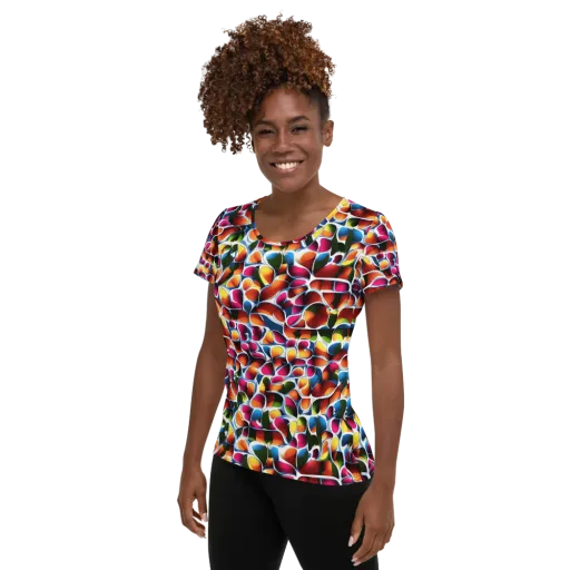 Prism Puddle on a Women's Athletic T-Shirt