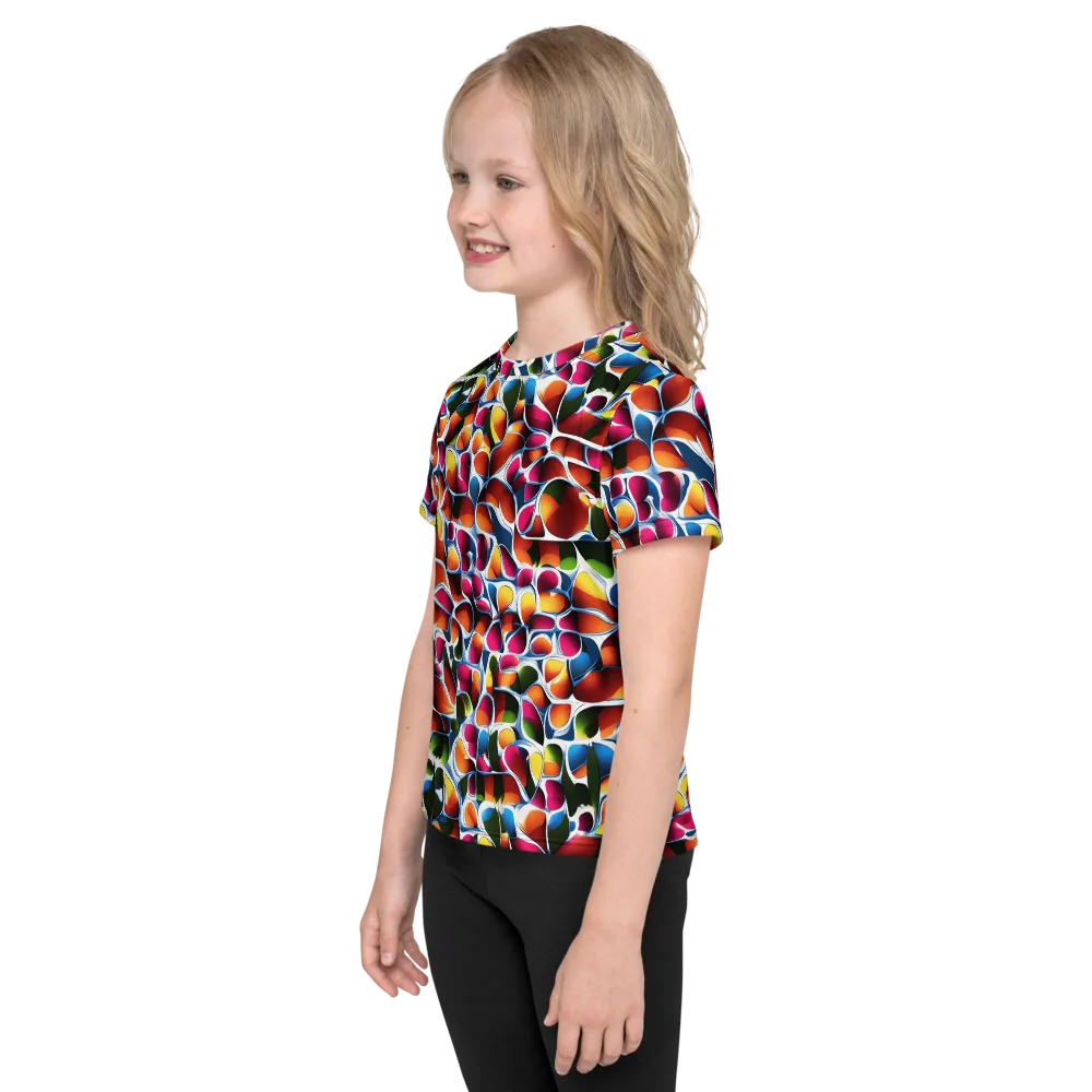 Prism Puddle on Kids Crew Neck T-Shirt — Left