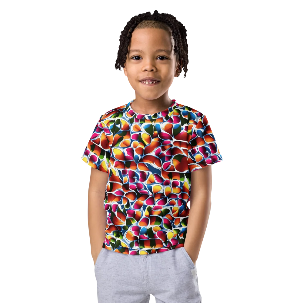 Prism Puddle on Kids Crew Neck T-Shirt — Front