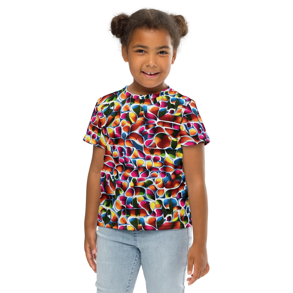 Prism Puddle on Kids Crew Neck T-Shirt — Front