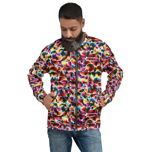 Prism Puddle on a Bomber Jacket