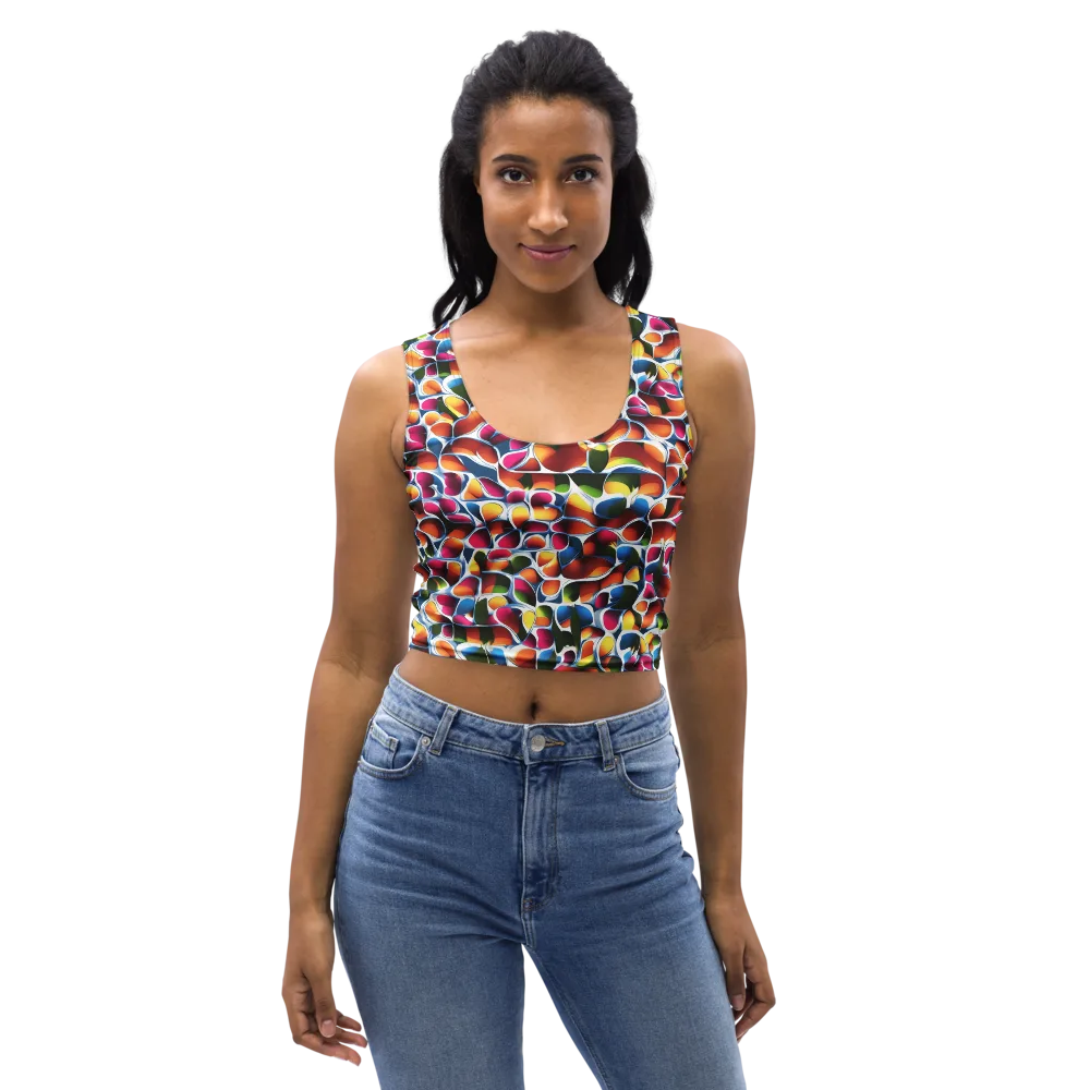 Prism Puddle on Crop Top — Front