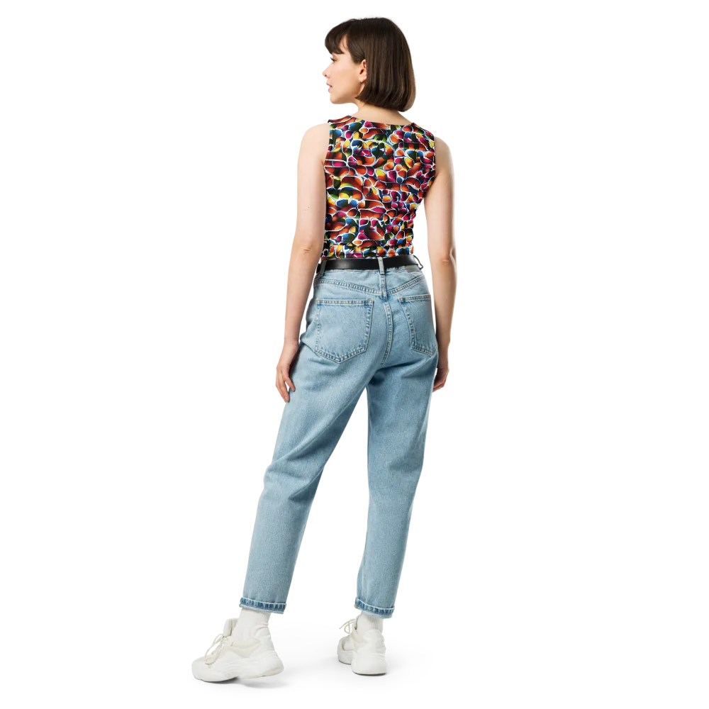 Prism Puddle on Crop Top — Back