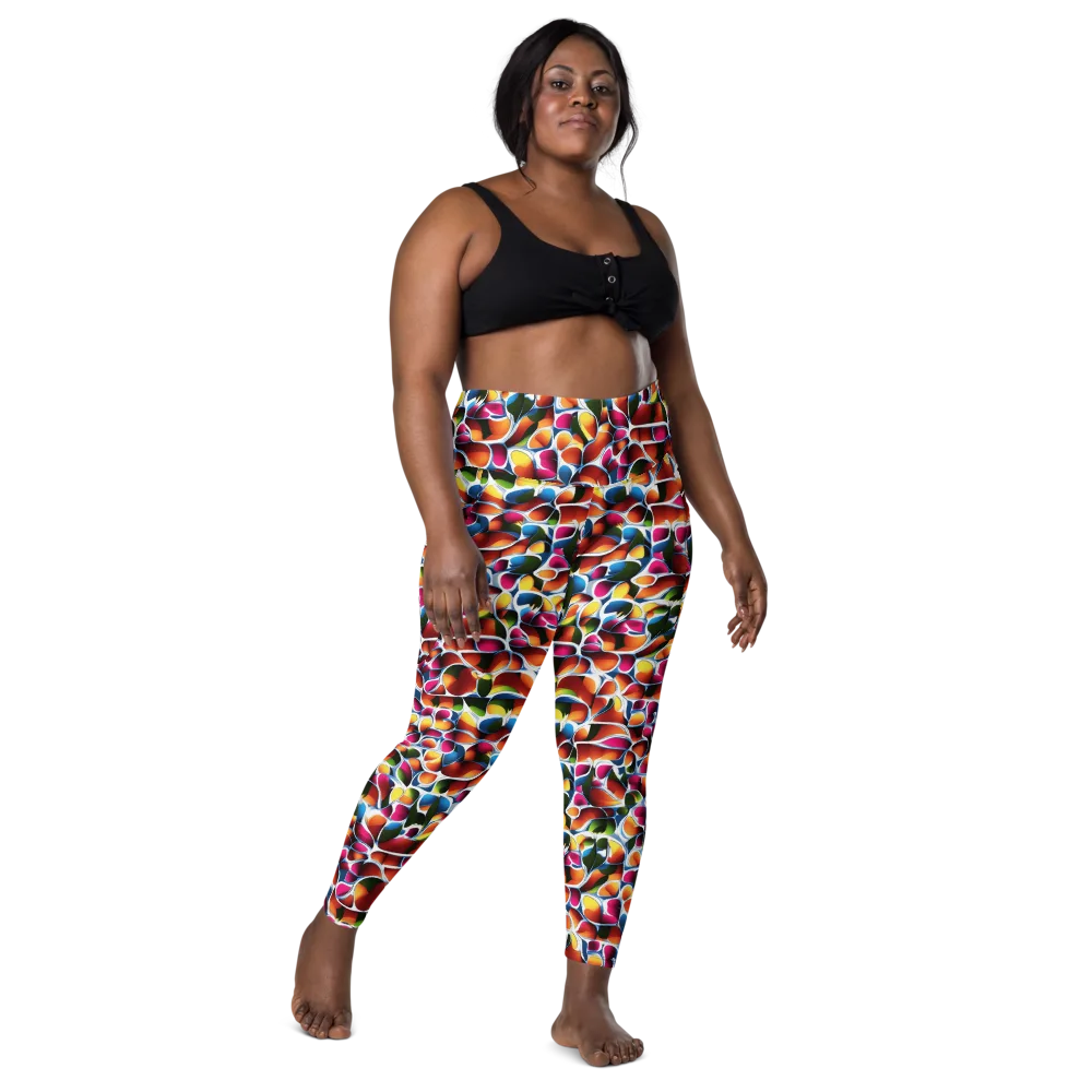 Prism Puddle on Leggings with Pockets — Front
