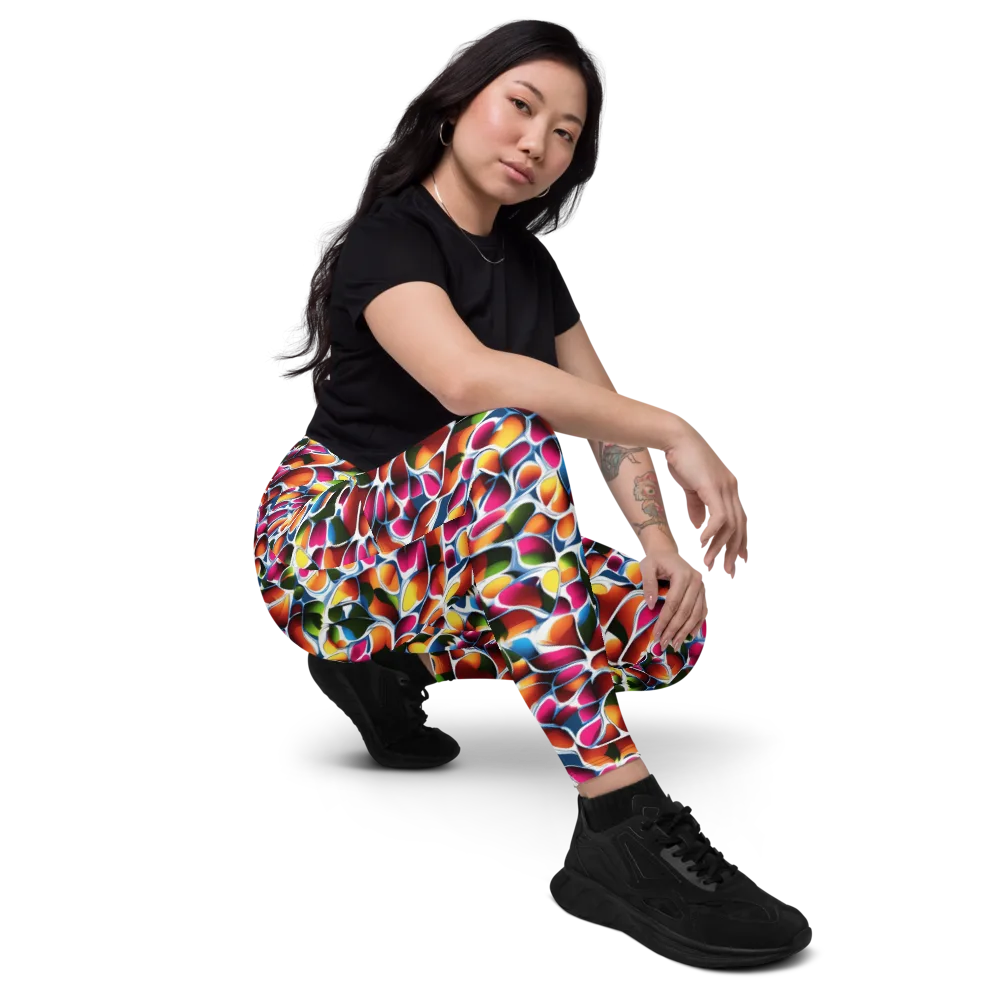 Prism Puddle on Leggings with Pockets — Right Front