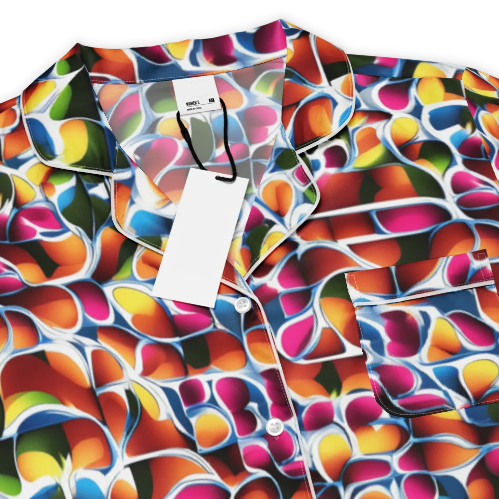 Prism Puddle on Women's Short Sleeve Pajama Top — Product details
