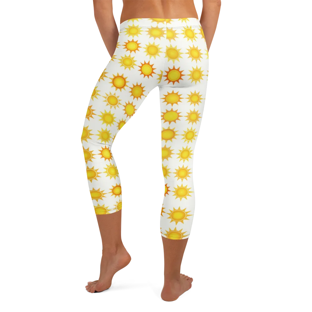 Solar Parade on Capri Leggings — Back