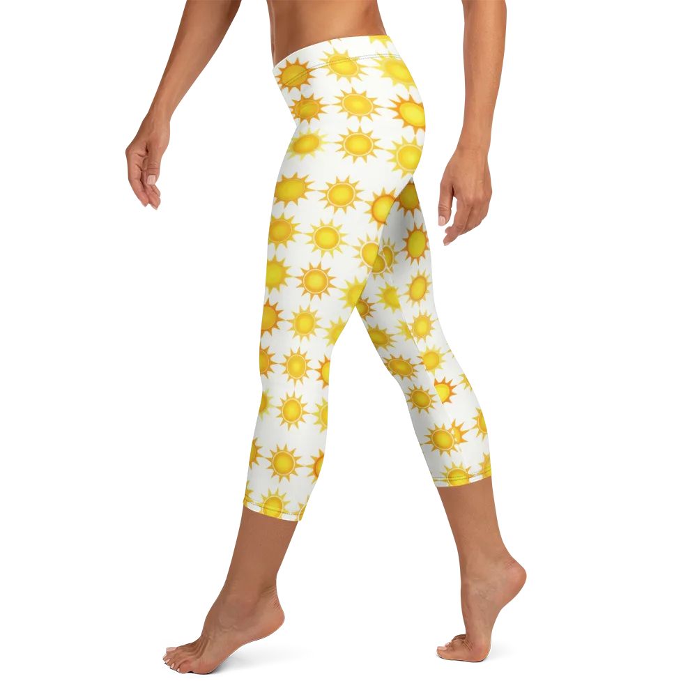Solar Parade on Capri Leggings — Left