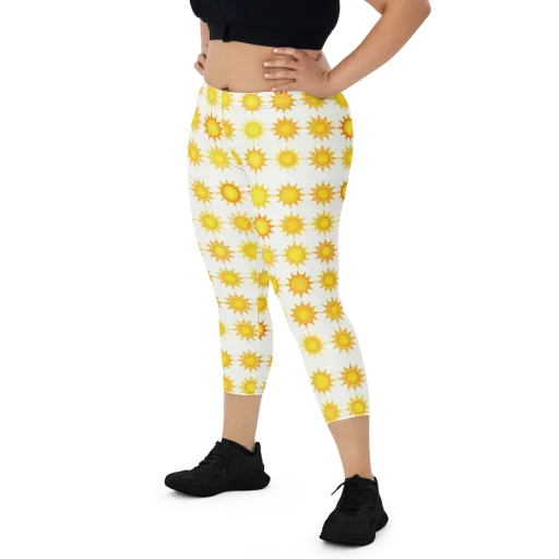Solar Parade on a Capri Leggings