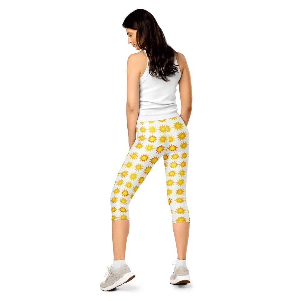 Solar Parade on Capri Leggings — Back