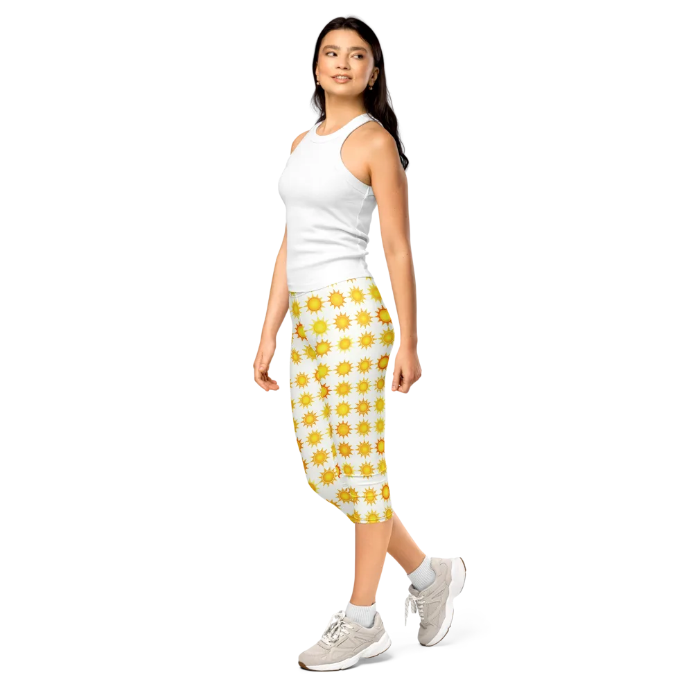 Solar Parade on Capri Leggings — Left Front