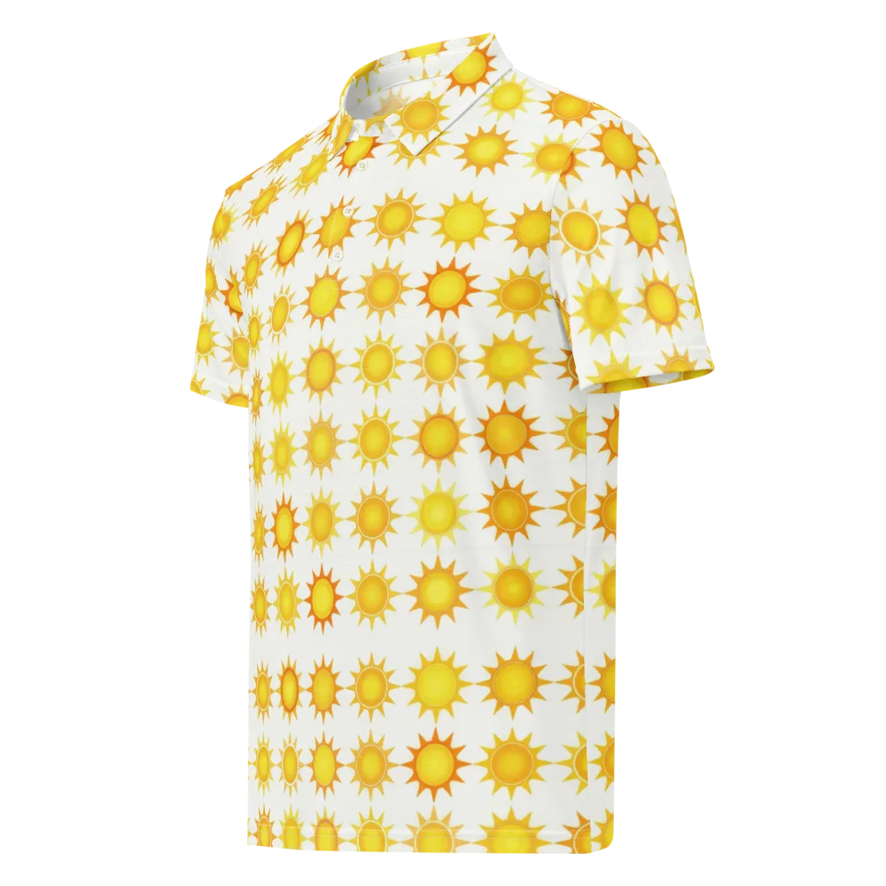Solar Parade on Men's Slim Fit Polo Shirt — Left Front