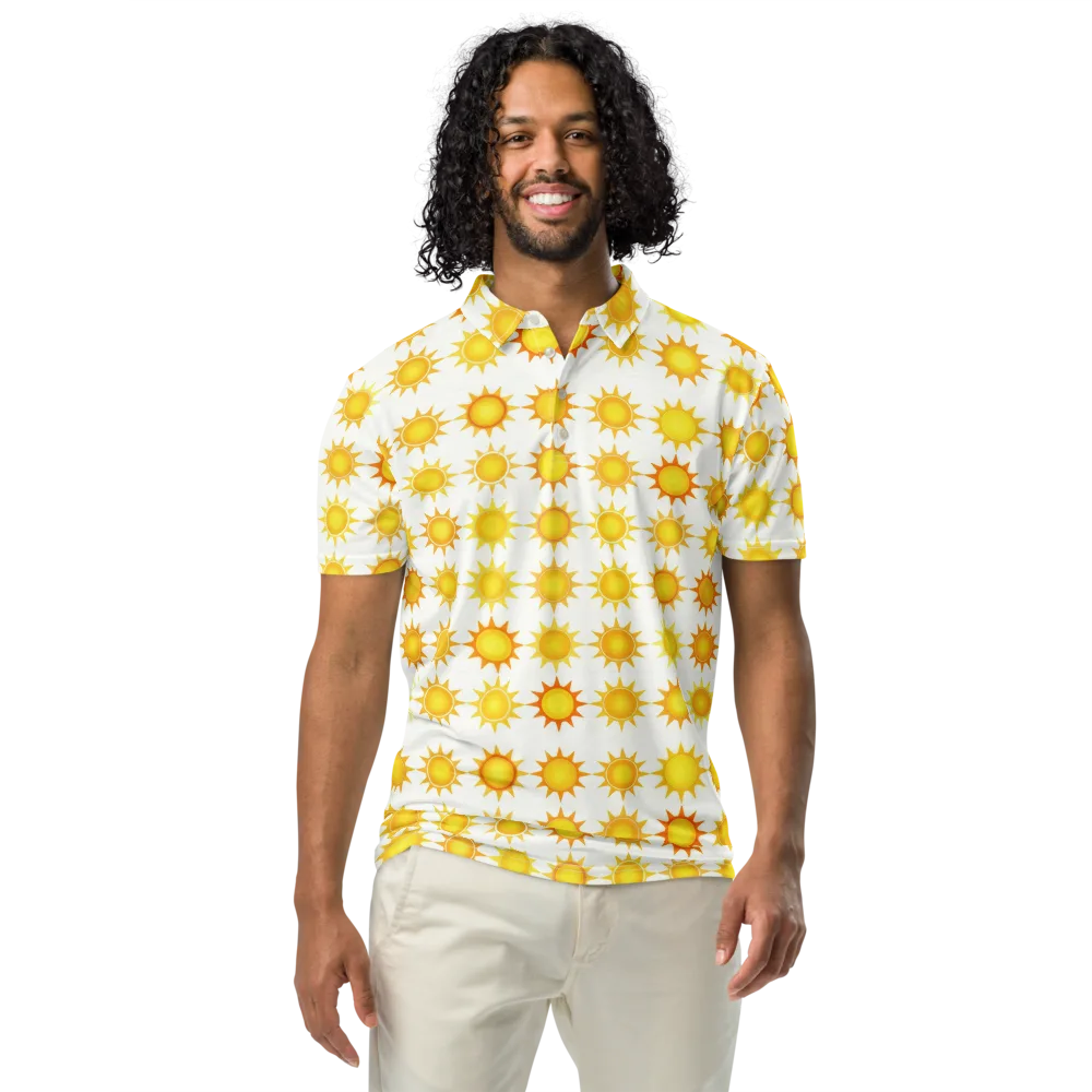 Solar Parade on Men's Slim Fit Polo Shirt — Front