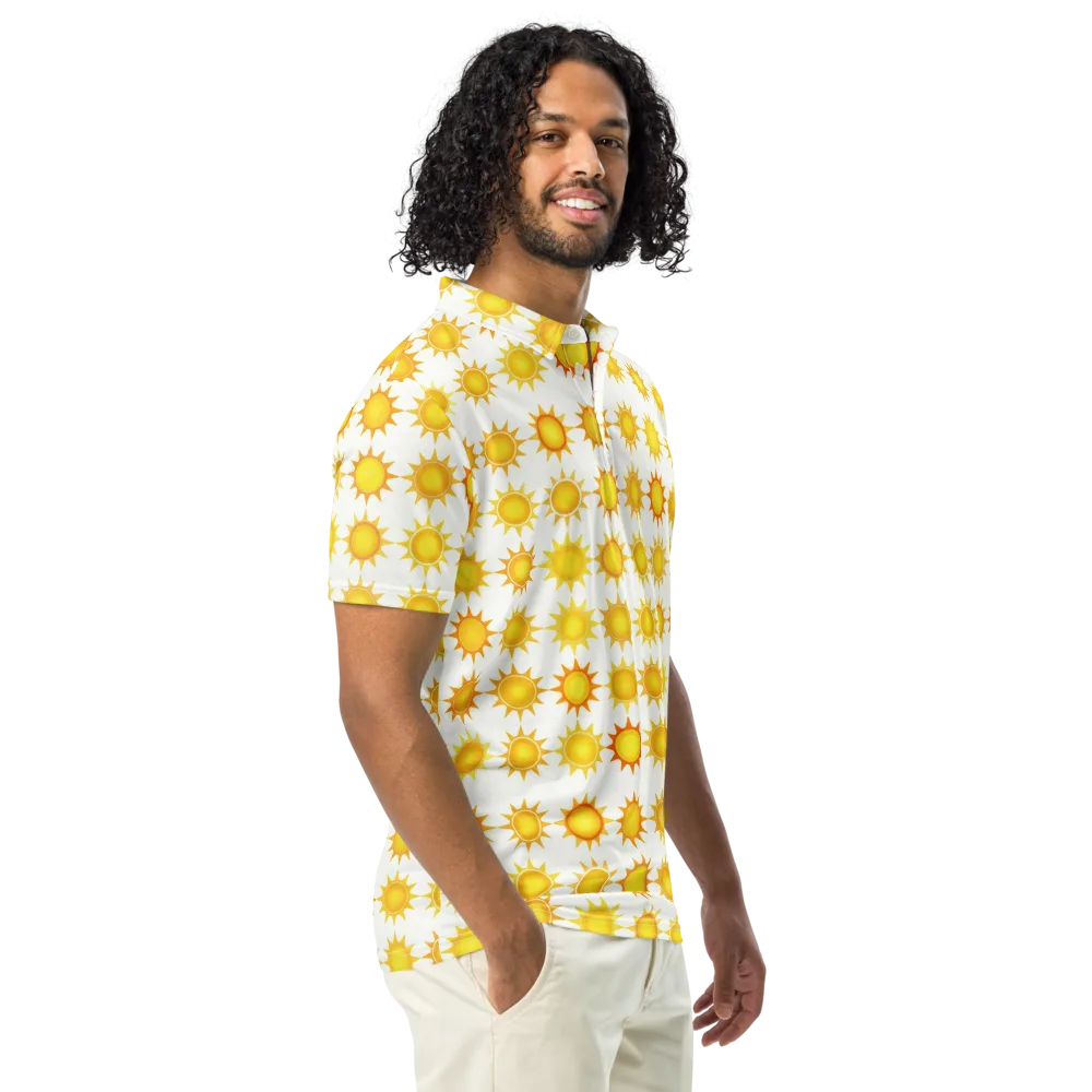 Solar Parade on Men's Slim Fit Polo Shirt — Right Front