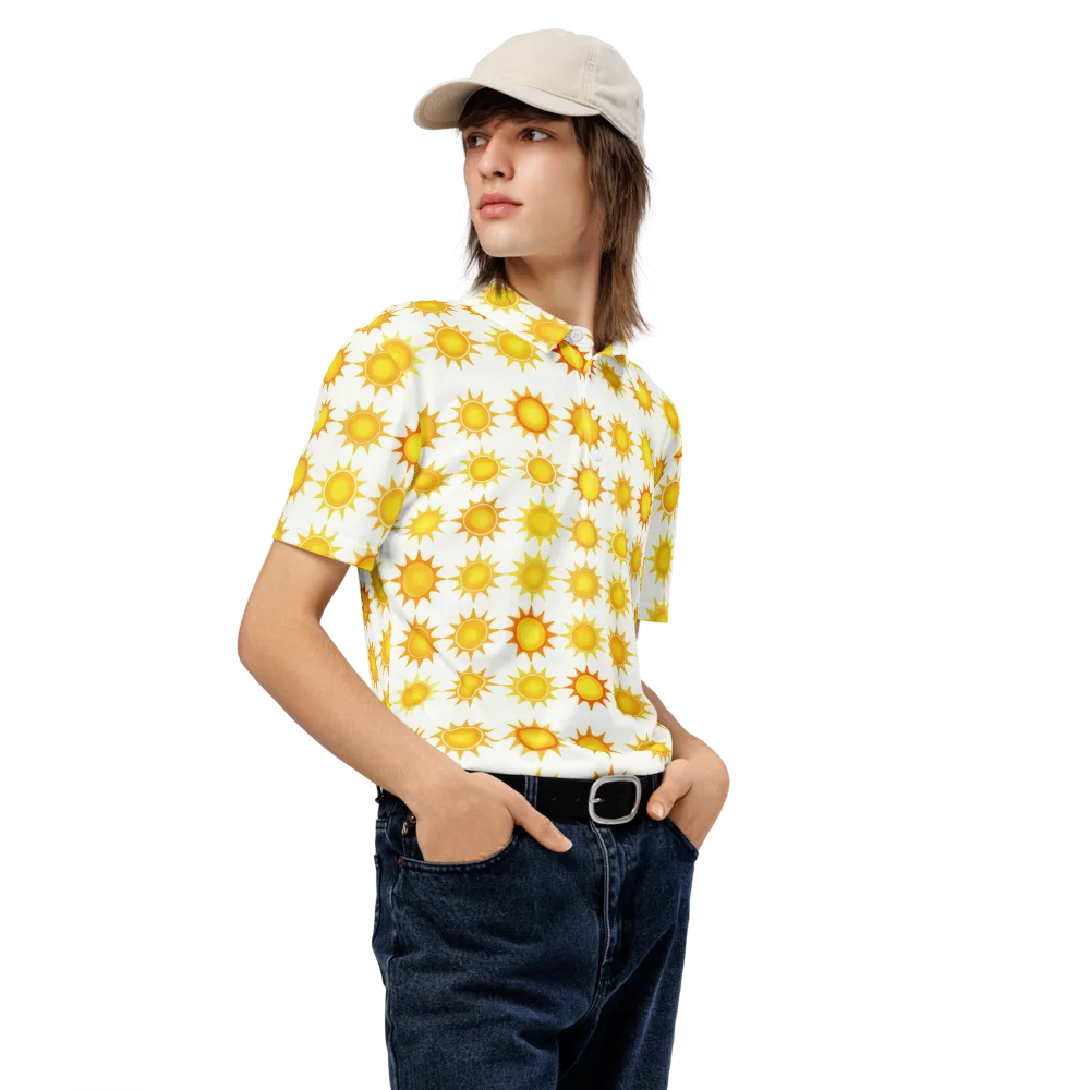 Solar Parade on Men's Slim Fit Polo Shirt — Right Front