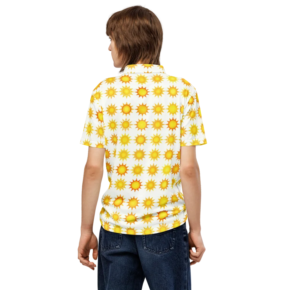 Solar Parade on Men's Slim Fit Polo Shirt — Back