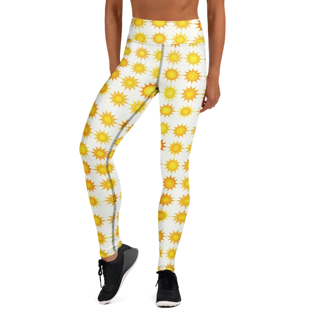 Solar Parade on Yoga Leggings — Front