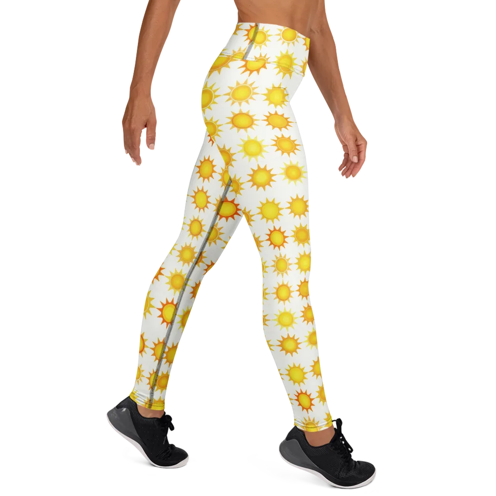 Solar Parade on Yoga Leggings — Right