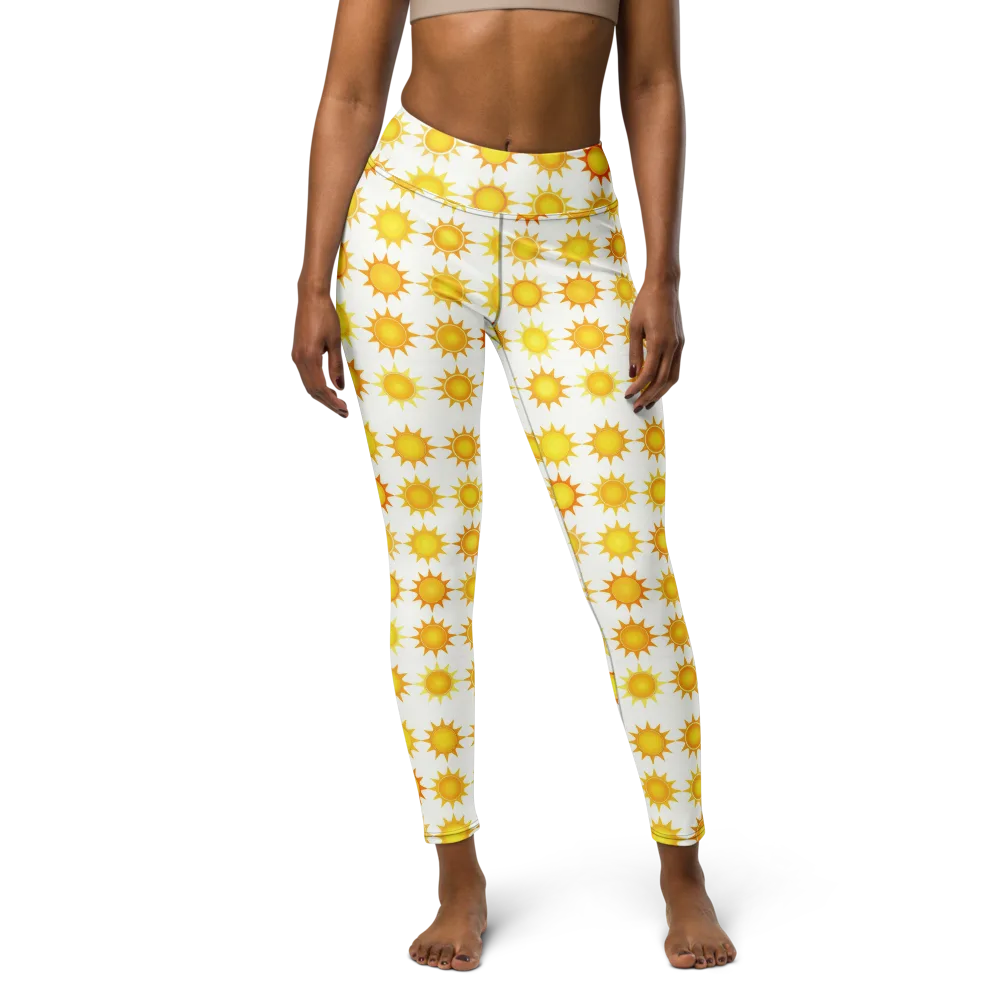 Solar Parade on Yoga Leggings — Front