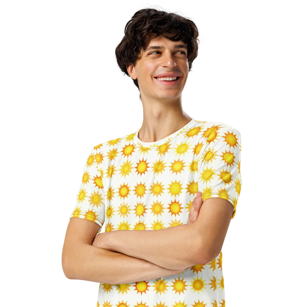 Solar Parade on Men's Crew Neck T-Shirt — Left Front