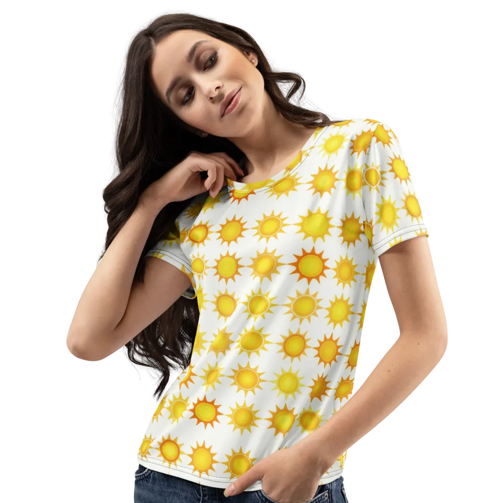 Solar Parade on Women's Crew Neck T-Shirt — Left Front
