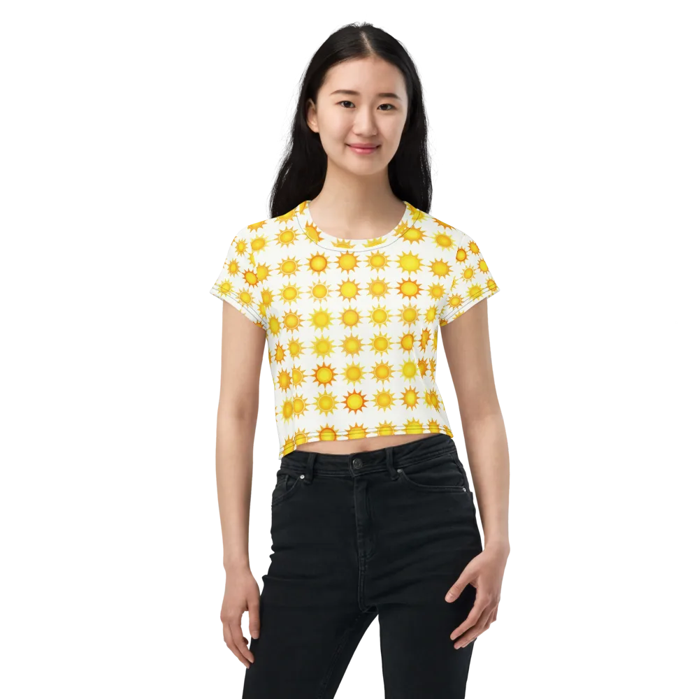 Solar Parade on Crop Tee — Front