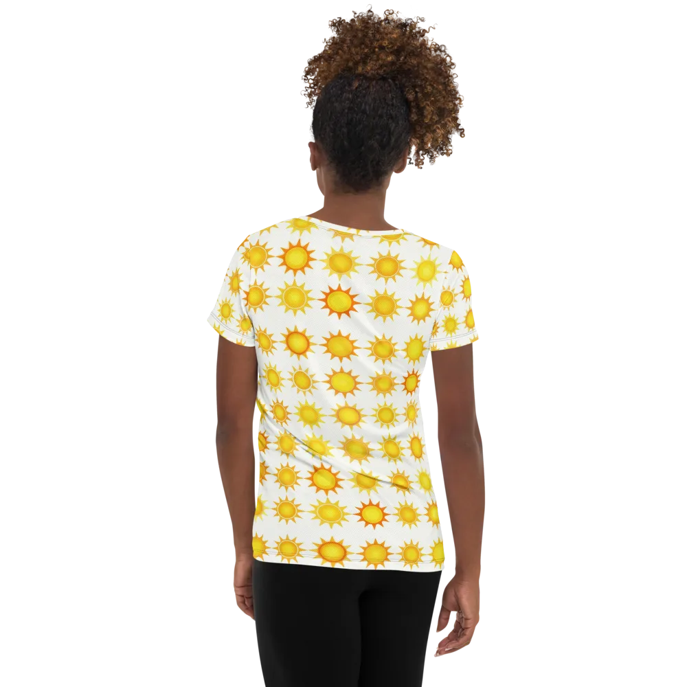 Solar Parade on Women's Athletic T-Shirt — Back