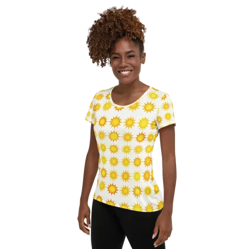 Solar Parade on a Women's Athletic T-Shirt
