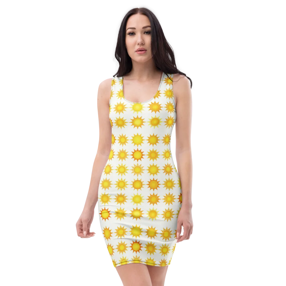 Solar Parade on Bodycon Dress — Front