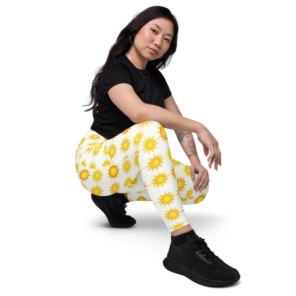 Solar Parade on Leggings with Pockets — Right Front