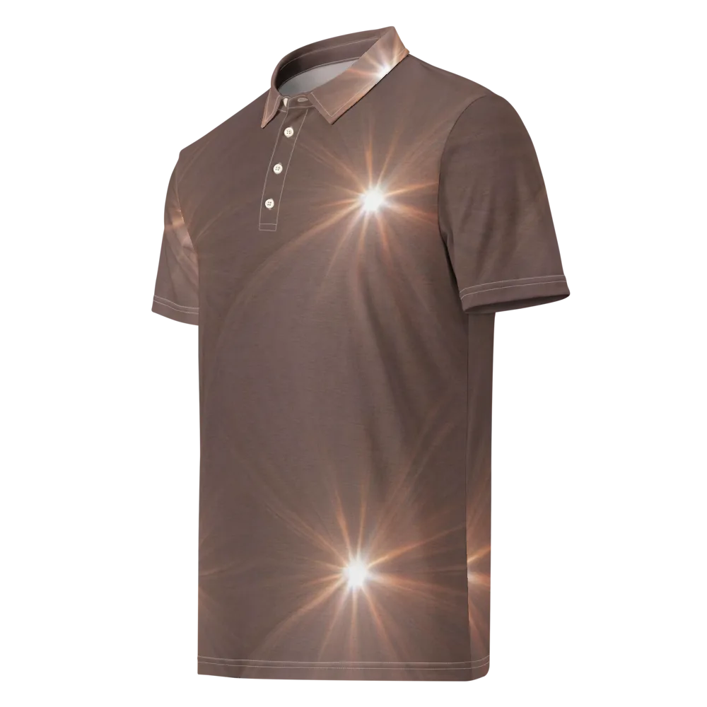 Velvet Starburst on Men's Slim Fit Polo Shirt — Left Front