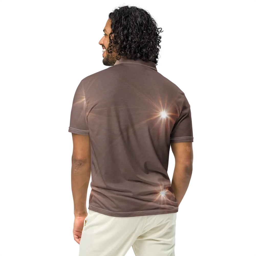 Velvet Starburst on Men's Slim Fit Polo Shirt — Back