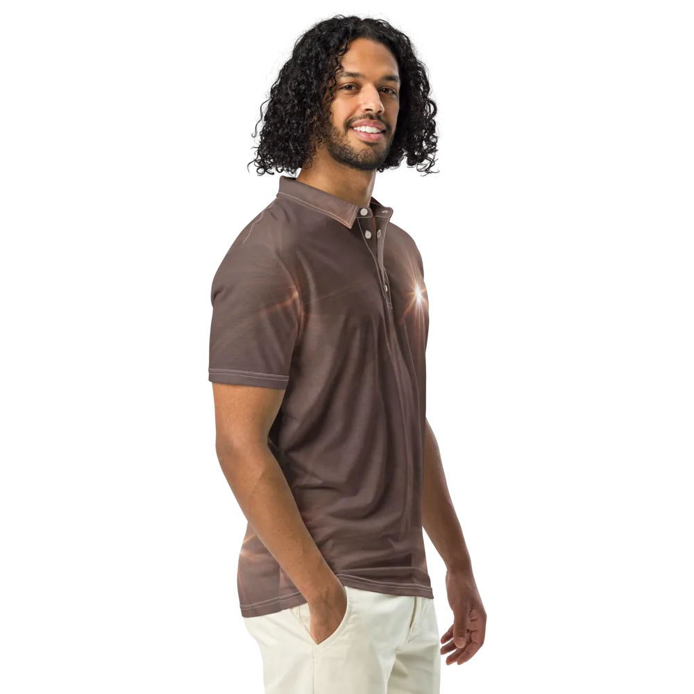 Velvet Starburst on Men's Slim Fit Polo Shirt — Right Front